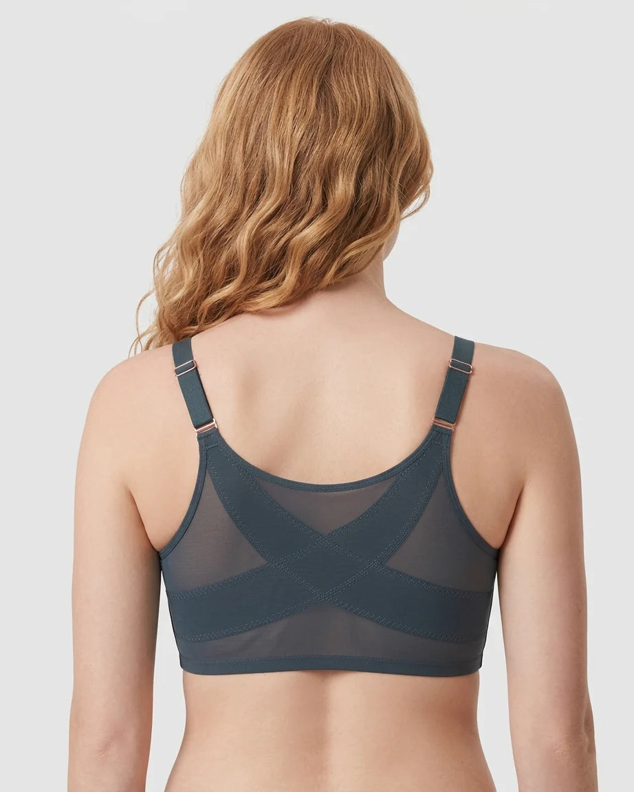 Front Closure Mesh Support Bra
